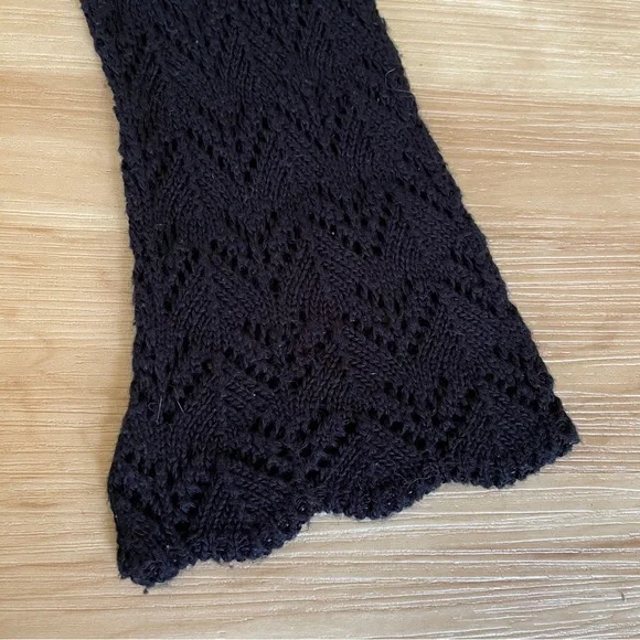 Y2K Rave Black Knit Cropped Shrug Cardigan Women’s Sz. Small 2000s VTG USA Made - Picture 9 of 14